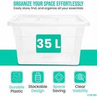PAWNORA Clear Plastic Storage Boxes 4x