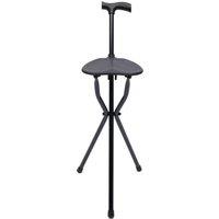 Kelvenix Folding Seat Tripod Chair Adjustable in Black