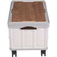 Kelvenix Large Capacity Rolling Cart Foldable Organizer Foldable Box in White