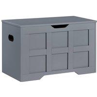 Kelvenix Small, Grey Wooden Storage Ottoman Bench Box | Size: 0.6m2