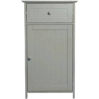 PAWNORA Grey Bathroom Cabinet 1 Drawer 1 Door Storage Vanity Unit Dresser