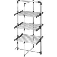 PAWNORA 3 Tier Electric Heated Clothes Airer Large Drying Space Energy Saving in Grey