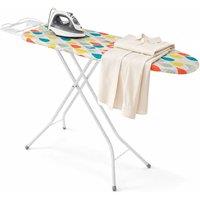 FLAVORA Iron Board Foldable Height Adjustable Ironing Board in White | Size: 100 cm x 15 cm