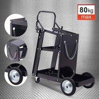 EONLION Welding Cart 3 Tier Trolley Chains Plasma in Black | Size: 1000mm 2000mm