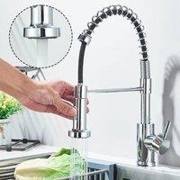 EONLION Monobloc Kitchen Sink Mixer Tap with Pull Out Hose in Silver | Size: 1000mm 2000mm