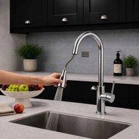 EONLION Kitchen Sink Pull Out Tap Mixer Faucet in Silver | Size: 1000mm 2000mm