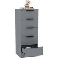 Kelvenix 5 Drawer, Grey 5 Drawer Narrow Chest Bedroom | Size: 0.6m2