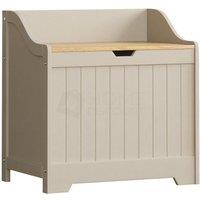 Kelvenix Grey Toy Box Chest Wooden Storage Blanket Lid | Size: 0.6m2