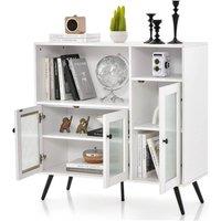 Kelvenix Wooden Buffet Sideboard Kitchen in White