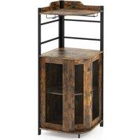 Kelvenix Industrial Wine Cabinet Buffet Cabinet in Brown
