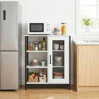 Kelvenix Sideboard Storage Cabinet Buffet Cabinet in White