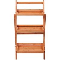 Kelvenix Foldable Flower Racks Plant Stand in Brown | Size: 100g