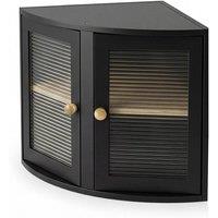 Kelvenix Corner Bread Bin for Kitchen in Black | Size: 0.6m2