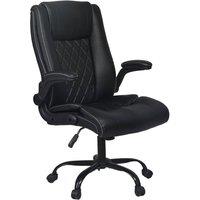 Kelvenix Executive Office Chair PU Leather in Black | Size: 0.6m2