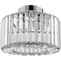 Emitto Crystal Ceiling Light Chandelier Bedroom Hallway Pendant Lamp E27 in Metallics