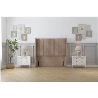 Sloomy Hargrave Naples 54 Wingback Headboard in Light Brown | Size: Single