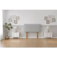 Sloomy Pemberton Plush 26 Strutted Headboard in Silver | Size: Super King
