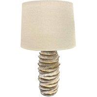 Minster 55cm Table Lamp - Spiral/Twisted Textured Base - L33 x W33 x H55 cm in Cream
