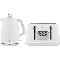Swan Kettle & Toaster Set in White | Size: A