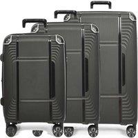House of Leather Expandable Lightweight Hard Shell Suitcase HOL-1107 in Black | Size: 1 Pack