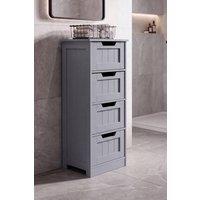 Home Discount Hayle 4 Drawer Freestanding Unit Bathroom Furniture in Grey