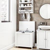 Home Discount Hayle Large Laundry Hamper Bathroom Furniture in White