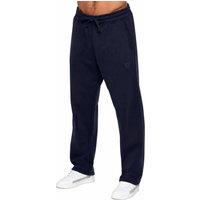 Enzo Men's Relaxed Fit Open Hem Joggers in Navy | Size: Small