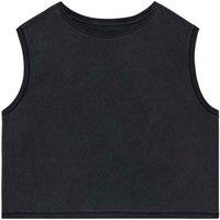 Native Spirit Women's Faded Cropped Tank Top in Grey | Size: Medium