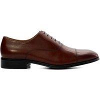Dune London Men's Wide Fit 'Solver' Leather Oxfords in Brown | Size: 11