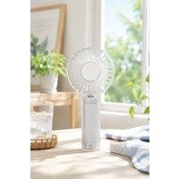 Doshisha Portable Transparent Dual-Blade Fan - Powerful, Glowy Design in White