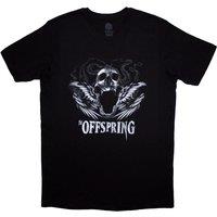 Offspring Feathered Winged Skull T-Shirt in Black | Size: Medium