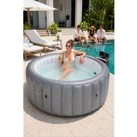 Living and Home Portable Inflatable Hot Tub with 130 Soothing Air Jets in Grey