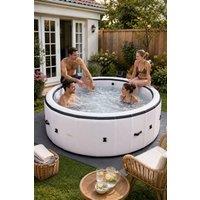 Living and Home Portable Inflatable Hot Tub with 150 Soothing Air Jets in White