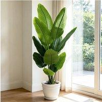 CASSILANDO Lifelike Artificial Bird of Paradise Plant 6 Ft in Green