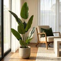CASSILANDO Lifelike Artificial Bird of Paradise Plant 5 Ft Tall in Green