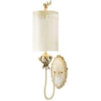 Netlighting Trellis 1 Light Indoor Wall Light Putty Silver Leaf E27 in Beige