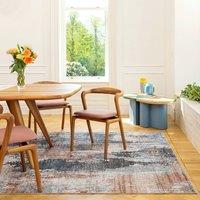 Kukoon Blue Grey Multi Colour Abstract Machine Washable Soft Area Rug | Size: 240 cm x 330 cm