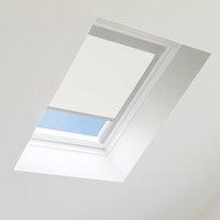 Bloc Blinds Blackout Blind for Velux Roof Window - White in Silver | Size: M06