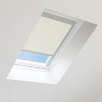 Bloc Blinds Blackout Blind for Velux Roof Window - Cream in Silver | Size: 104