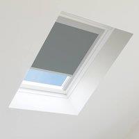Bloc Blinds Blackout Blind for Velux Roof Window - Dark Grey in Silver | Size: PK10