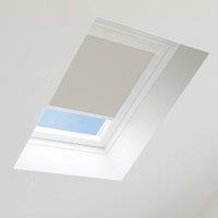 Bloc Blinds Blackout Blind for Velux Roof Window - Light Grey in White | Size: M06