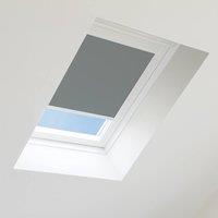 Bloc Blinds Blackout Blind for Velux Roof Window - Dark Grey in White | Size: M06