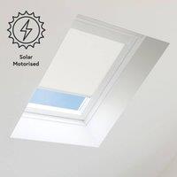 Bloc Blinds Solar Powered Blackout Blind for Velux Roof Windows - White | Size: PK04