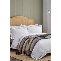 CHRISTY 'Moreton Brushed' Wool Blend Soft Checker Throw in Natural | Size: 140 cm x 180 cm