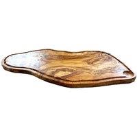 Verano Spanish Ceramics Olive Wood Large Carving Meat Bread Antipasti Serving Board - 65cm L in Brown