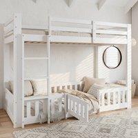 BTM 3FT Bunk Bed with Safety Door & Fall Protection, White
