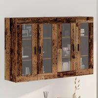 Berkfield Home Wall Mounted Cabinets 2 pcs Old Wood 69.5x34x90 cm Engineered Wood in Brown