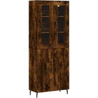 Berkfield Home Highboard Smoked Oak 69.5x34x180 cm Engineered Wood in Brown