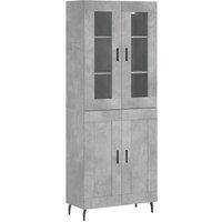 Berkfield Home Highboard Concrete Grey 69.5x34x180 cm Engineered Wood