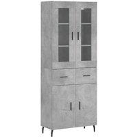 Berkfield Home Highboard Concrete Grey 69.5x34x180 cm Engineered Wood